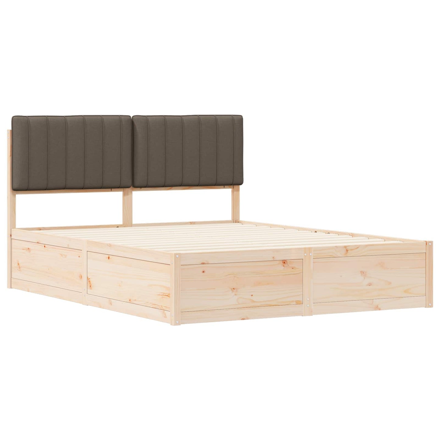 Bedframe met Gevoerd Hoofdgedeelte Taupe 150 x 200 cm is nu te koop bij PeponiXL, paradijselijk wonen!