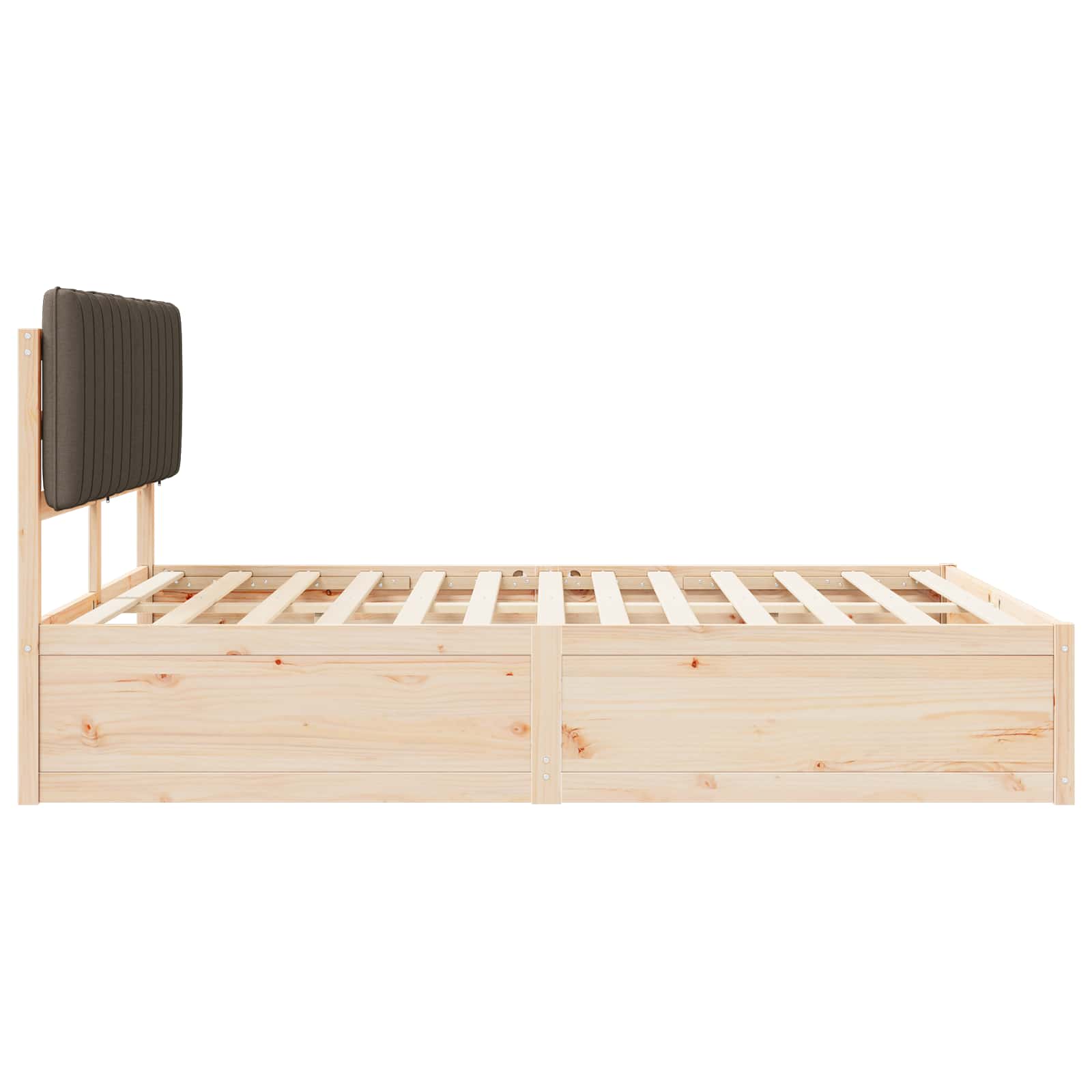 Bedframe met Gevoerd Hoofdgedeelte Taupe 150 x 200 cm is nu te koop bij PeponiXL, paradijselijk wonen!