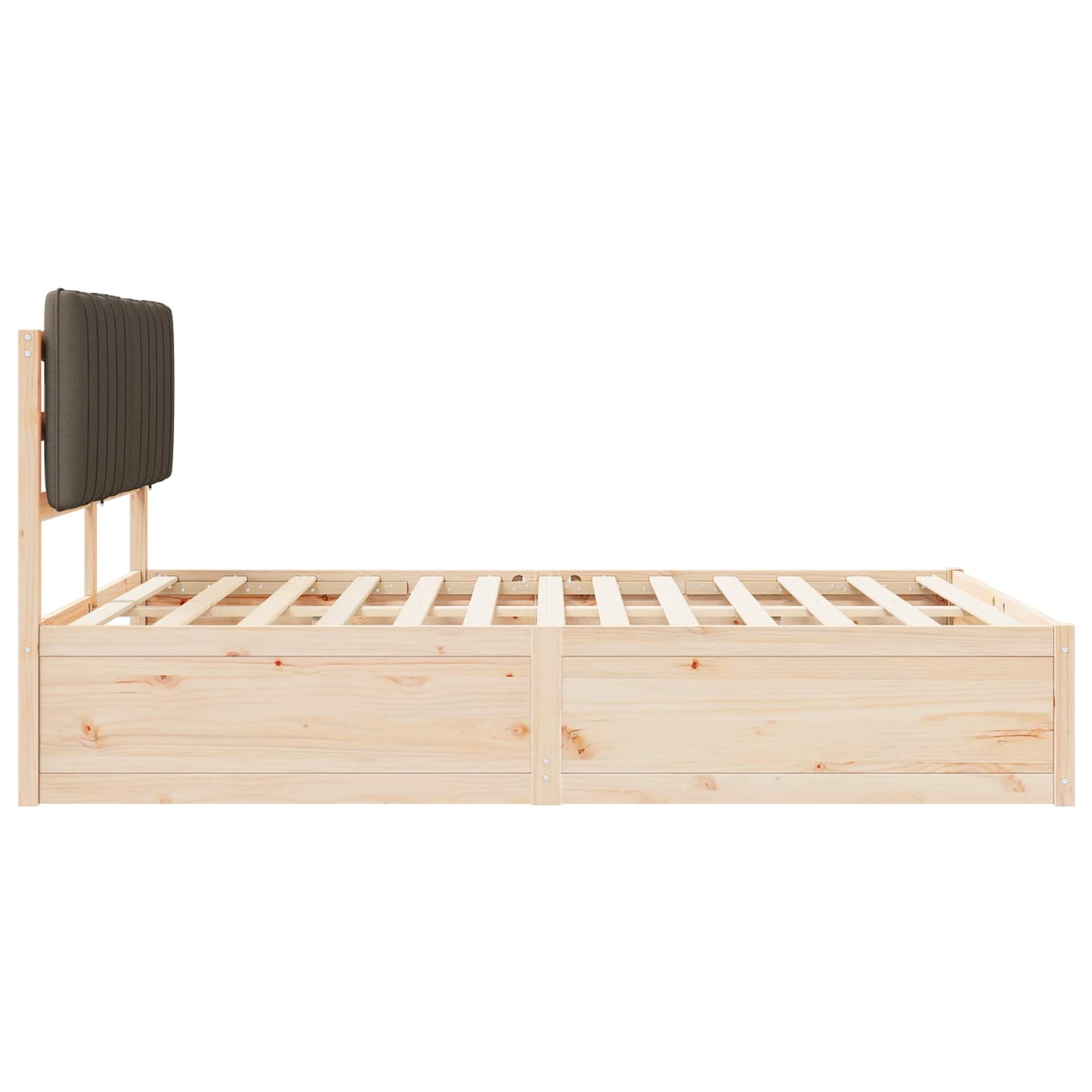 Bedframe met Gevoerd Hoofdgedeelte Taupe 140 x 200 cm is nu te koop bij PeponiXL, paradijselijk wonen!