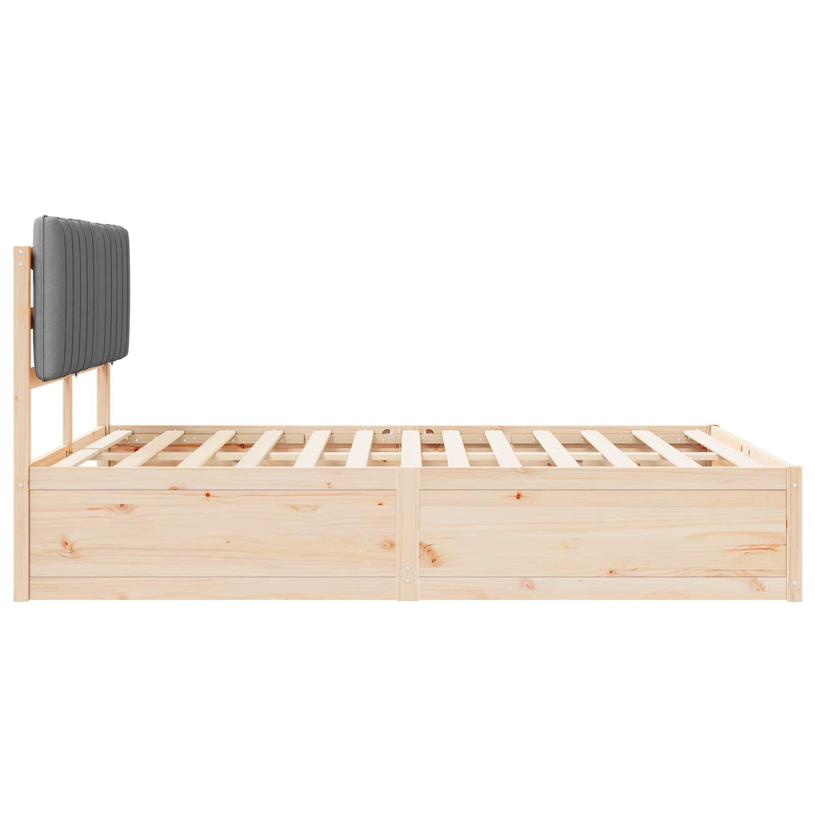 Bedframe met Gevoerd Hoofdgedeelte Lichtgrijs 140 x 190 cm is nu te koop bij PeponiXL, paradijselijk wonen!