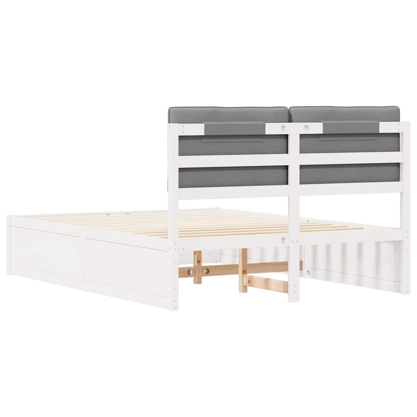 Bedframe met Gevoerd Hoofdgedeelte Lichtgrijs 140 x 190 cm is nu te koop bij PeponiXL, paradijselijk wonen!