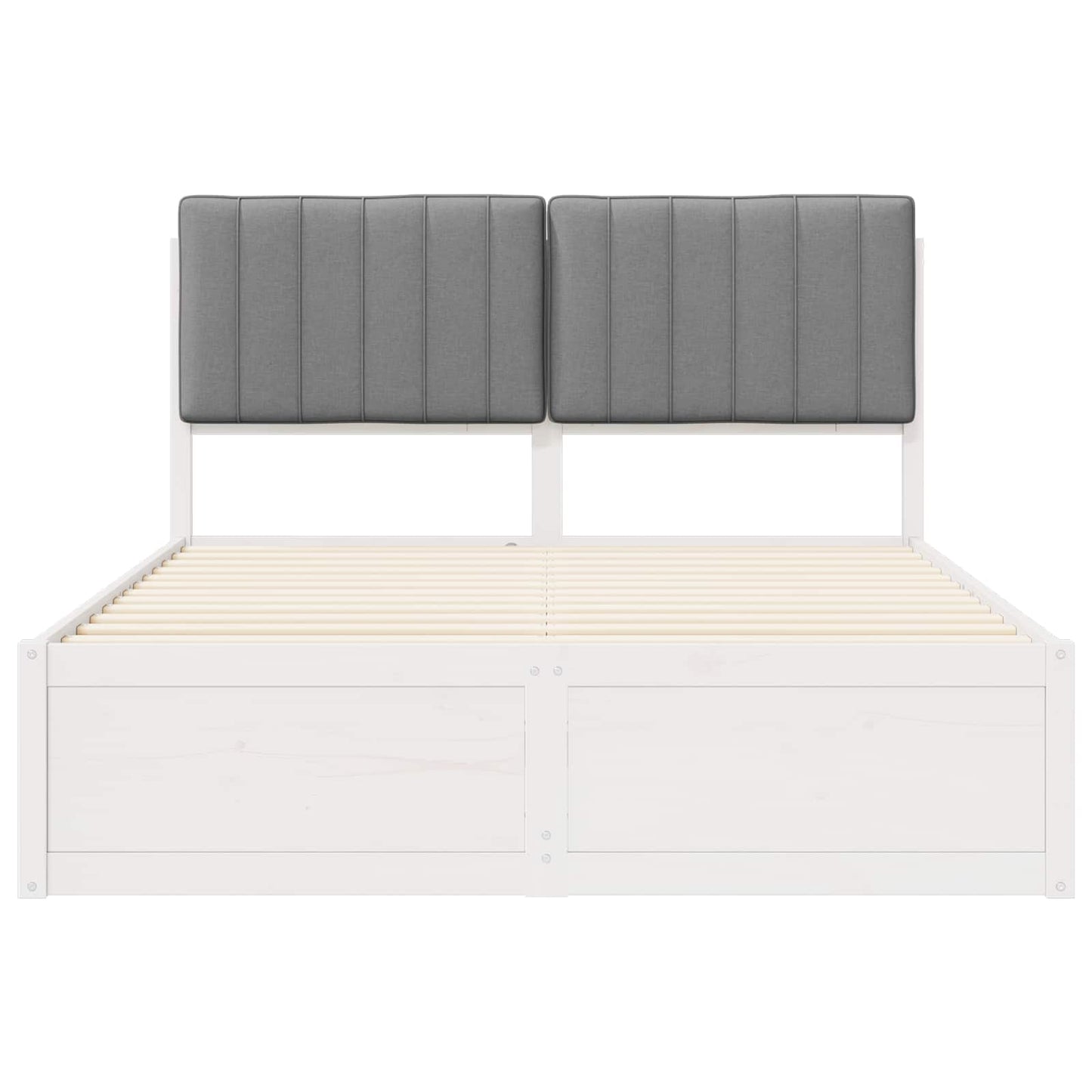 Bedframe met Gevoerd Hoofdgedeelte Lichtgrijs 140 x 190 cm is nu te koop bij PeponiXL, paradijselijk wonen!