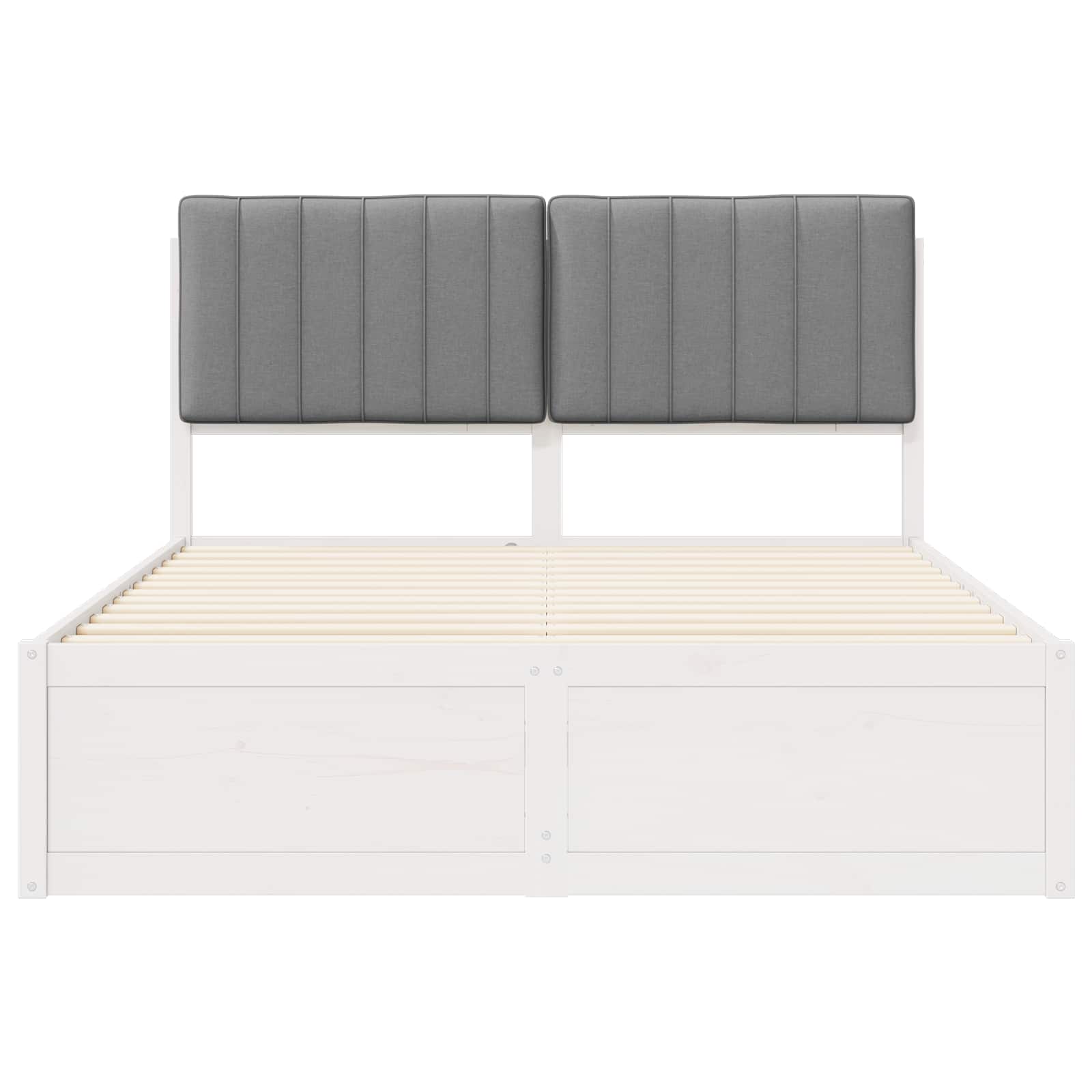 Bedframe met Gevoerd Hoofdgedeelte Lichtgrijs 140 x 190 cm is nu te koop bij PeponiXL, paradijselijk wonen!