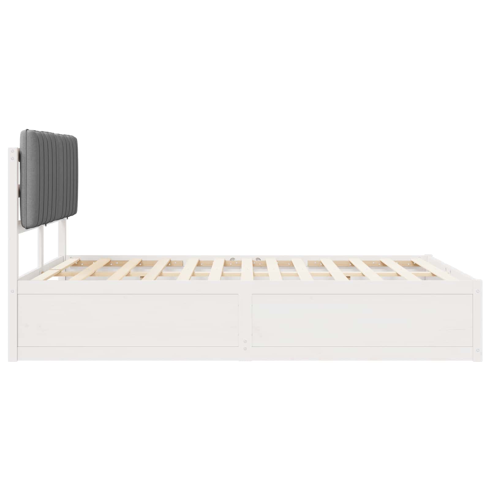 Bedframe met Gevoerd Hoofdgedeelte Lichtgrijs 140 x 190 cm is nu te koop bij PeponiXL, paradijselijk wonen!