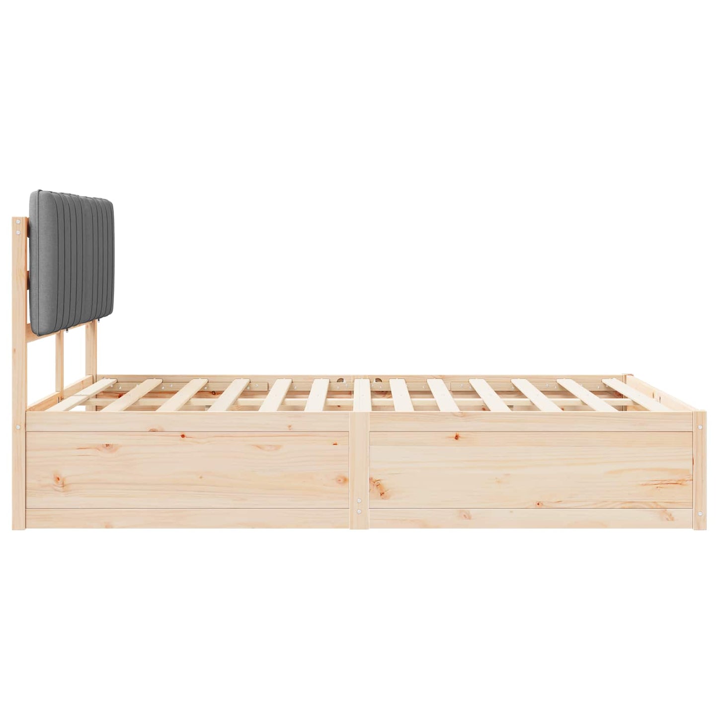 Bedframe met Gevoerd Hoofdgedeelte Lichtgrijs 135 x 190 cm is nu te koop bij PeponiXL, paradijselijk wonen!