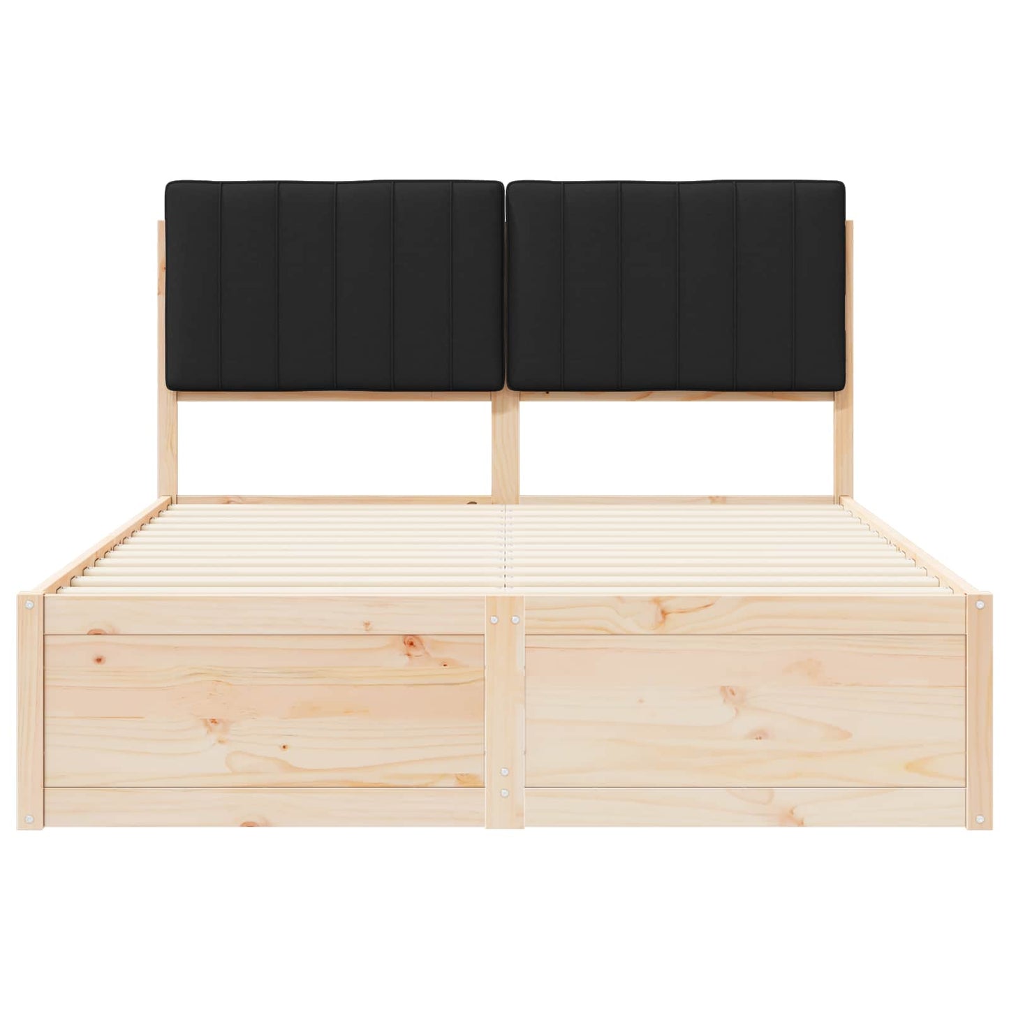 Bedframe met Gevoerd Hoofdgedeelte Zwart 135 x 190 cm is nu te koop bij PeponiXL, paradijselijk wonen!