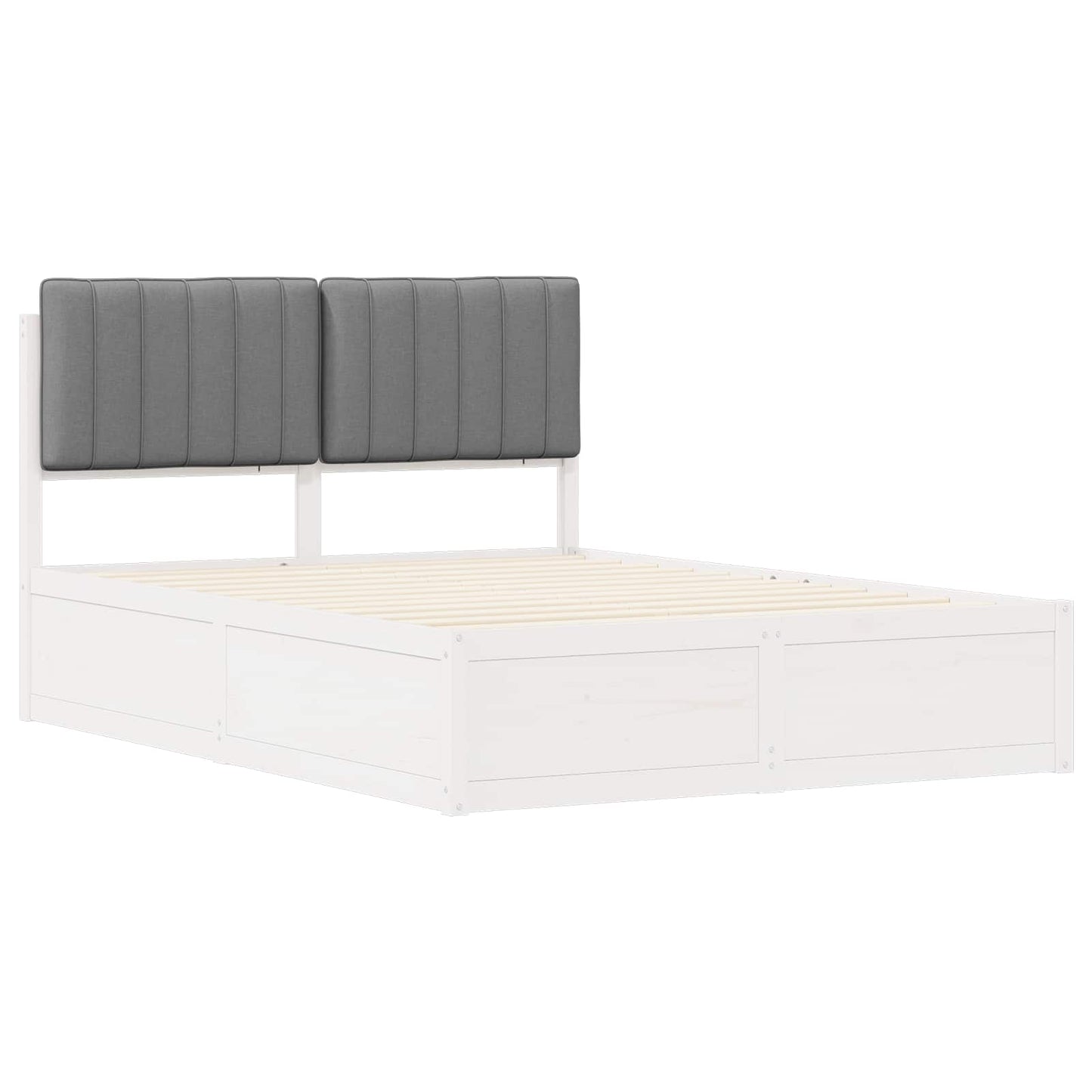 Bedframe met Gevoerd Hoofdgedeelte Lichtgrijs 135 x 190 cm is nu te koop bij PeponiXL, paradijselijk wonen!