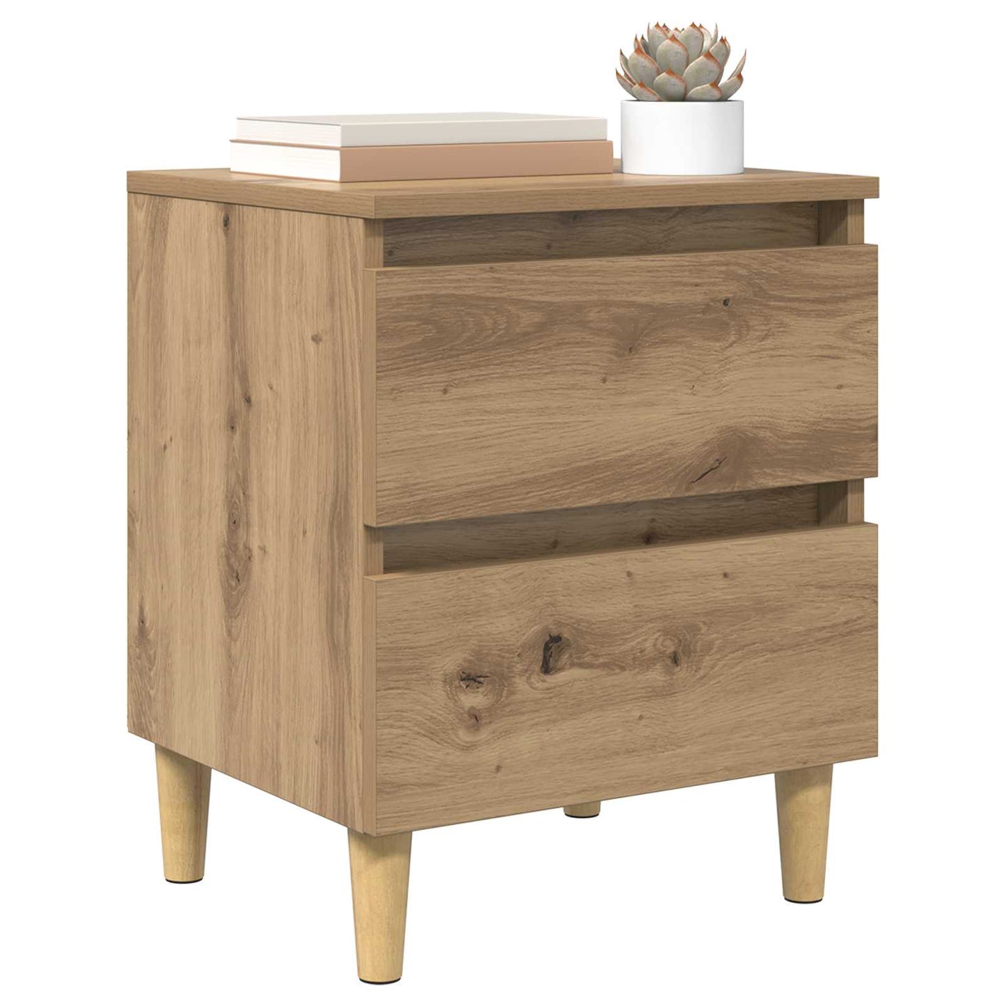Bedkasten 2 pcs Artisan Eiken 40 x 35 x 50 cm Bewerkt hout is nu te koop bij PeponiXL, paradijselijk wonen!