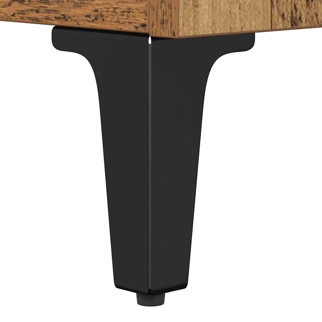 Dressoir met lade Oud Hout 34,5 x 34 x 90 cm Bewerkt hout is nu te koop bij PeponiXL, paradijselijk wonen!