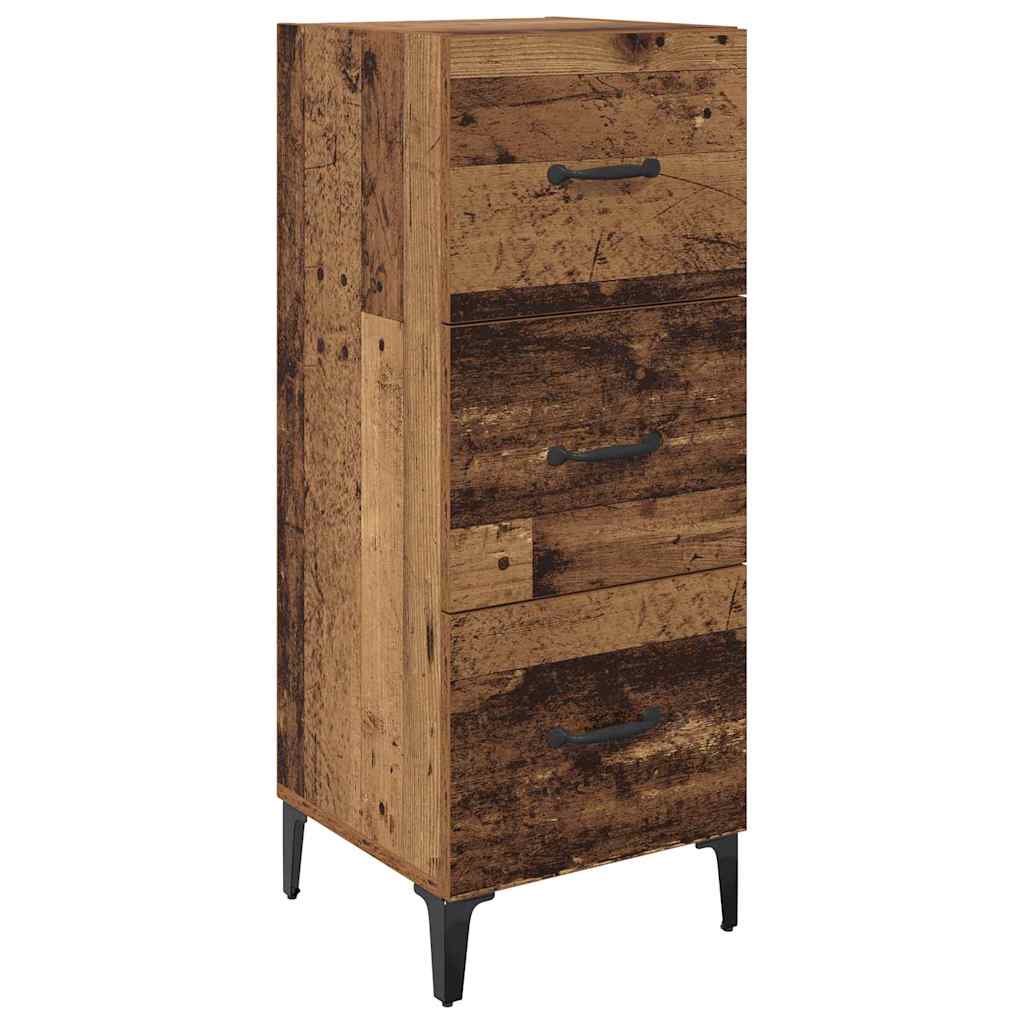 Dressoir met lade Oud Hout 34,5 x 34 x 90 cm Bewerkt hout is nu te koop bij PeponiXL, paradijselijk wonen!