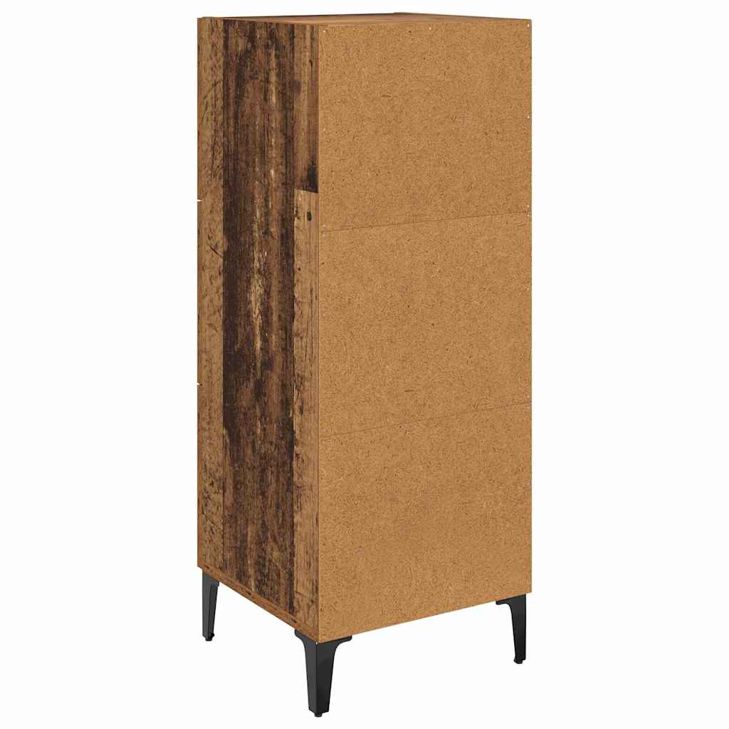 Dressoir met lade Oud Hout 34,5 x 34 x 90 cm Bewerkt hout is nu te koop bij PeponiXL, paradijselijk wonen!