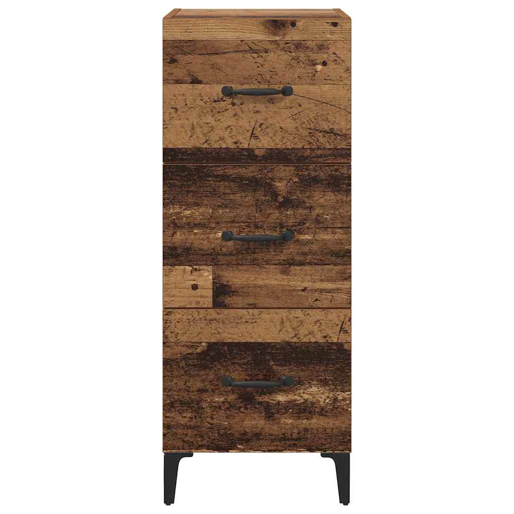 Dressoir met lade Oud Hout 34,5 x 34 x 90 cm Bewerkt hout is nu te koop bij PeponiXL, paradijselijk wonen!