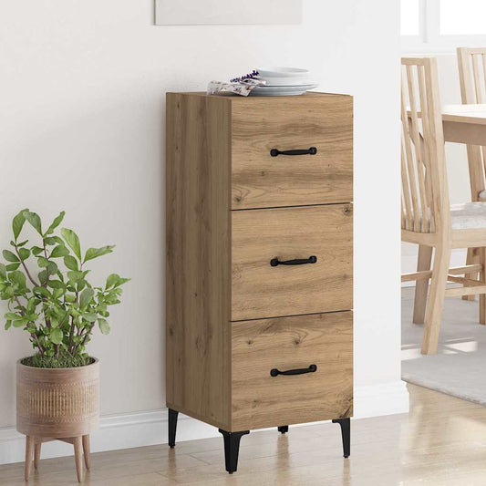 Dressoir met lade Artisan Eiken 34,5 x 34 x 90 cm Bewerkt hout is nu te koop bij PeponiXL, paradijselijk wonen!