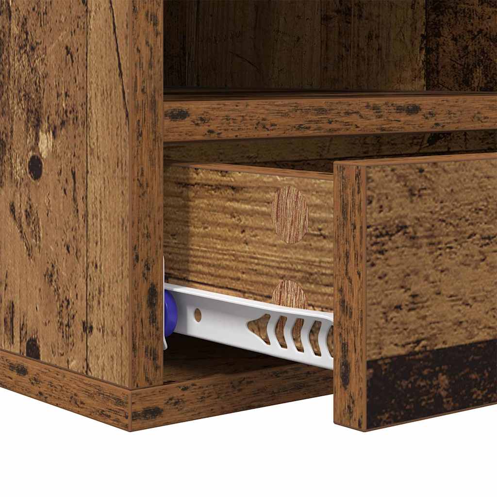 Printerstand met lade Oud Hout 40 x 32 x 24 cm Bewerkt hout is nu te koop bij PeponiXL, paradijselijk wonen!