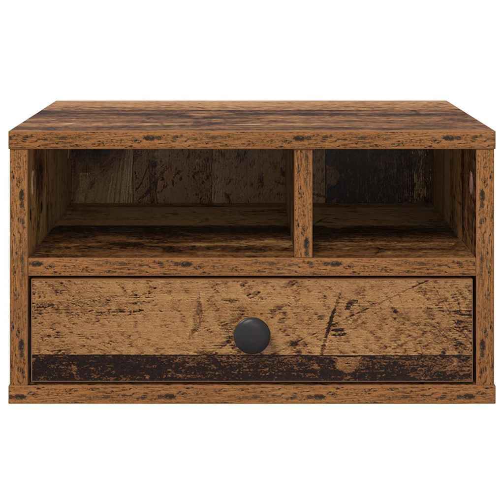 Printerstand met lade Oud Hout 40 x 32 x 24 cm Bewerkt hout is nu te koop bij PeponiXL, paradijselijk wonen!