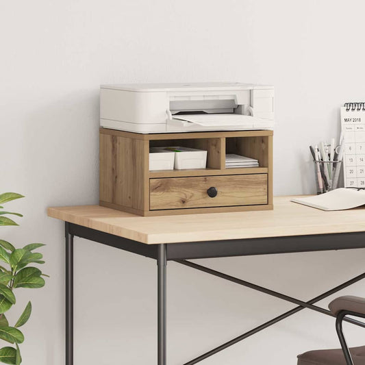 Printerstand Artisan Eiken 40 x 32 x 24 cm Bewerkt hout is nu te koop bij PeponiXL, paradijselijk wonen!