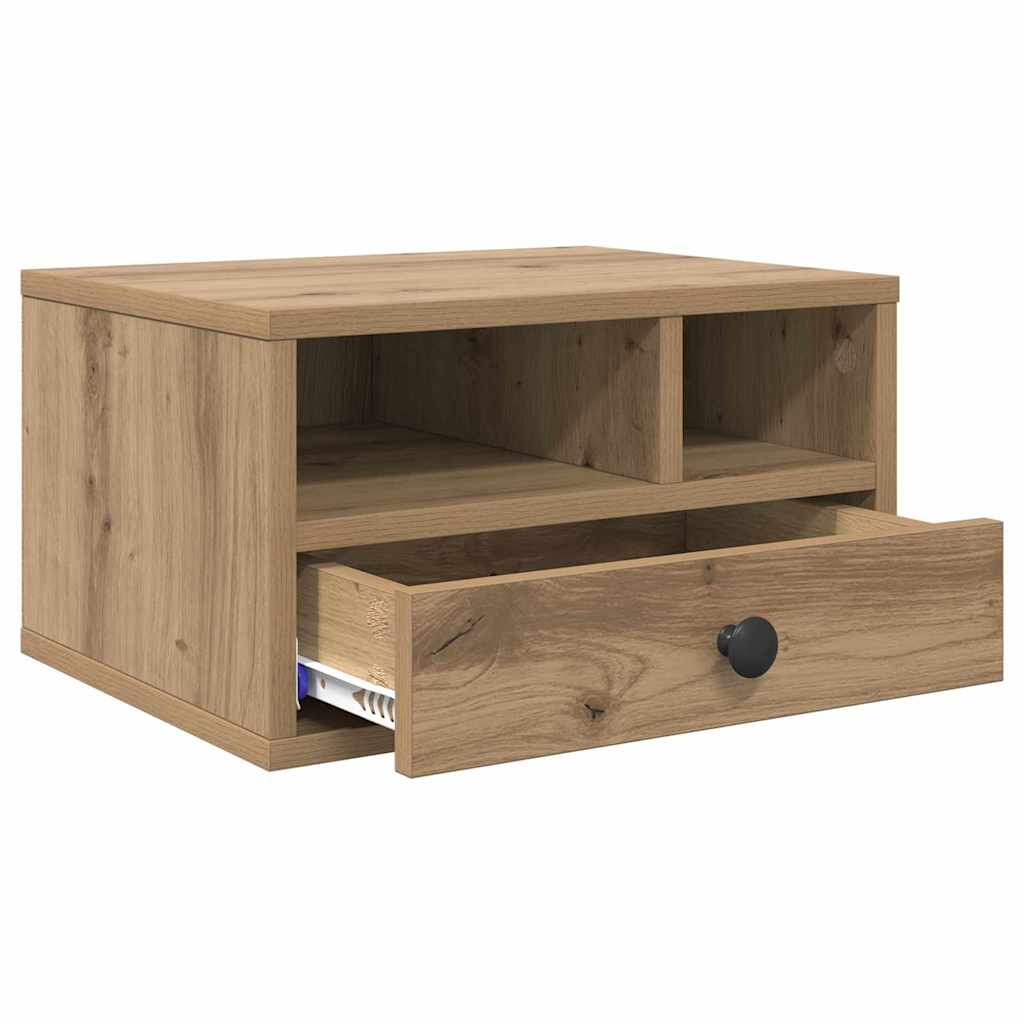 Printerstand Artisan Eiken 40 x 32 x 24 cm Bewerkt hout is nu te koop bij PeponiXL, paradijselijk wonen!