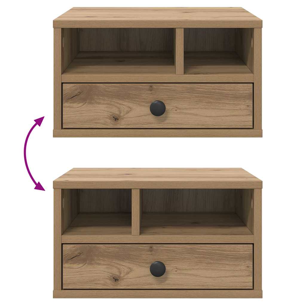 Printerstand Artisan Eiken 40 x 32 x 24 cm Bewerkt hout is nu te koop bij PeponiXL, paradijselijk wonen!