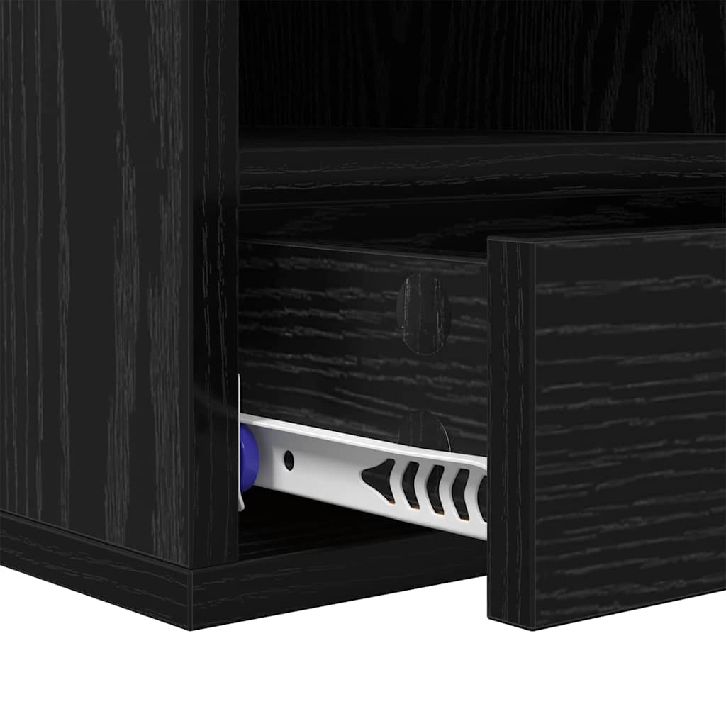 Printerstand met lade Zwart Eiken 40 x 32 x 24 cm Bewerkt hout is nu te koop bij PeponiXL, paradijselijk wonen!