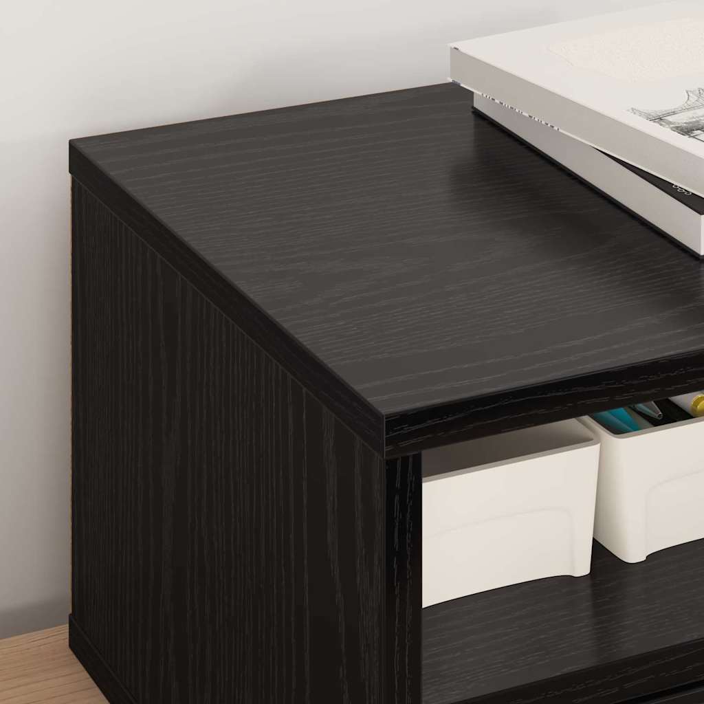 Printerstand met lade Zwart Eiken 40 x 32 x 24 cm Bewerkt hout is nu te koop bij PeponiXL, paradijselijk wonen!