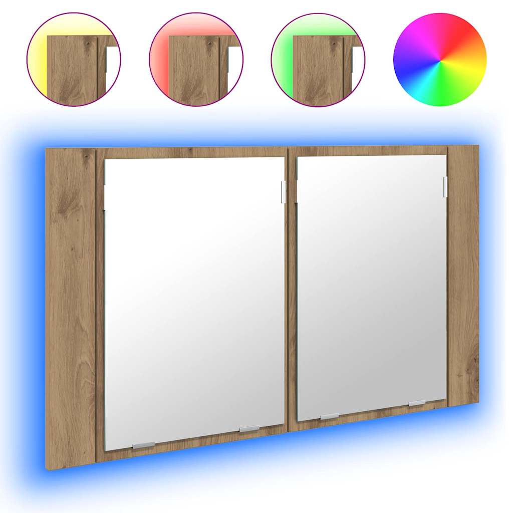 Badkamer spiegelkast Artisan Eiken 80 x 12 x 45 cm Bewerkt hout is nu te koop bij PeponiXL, paradijselijk wonen!