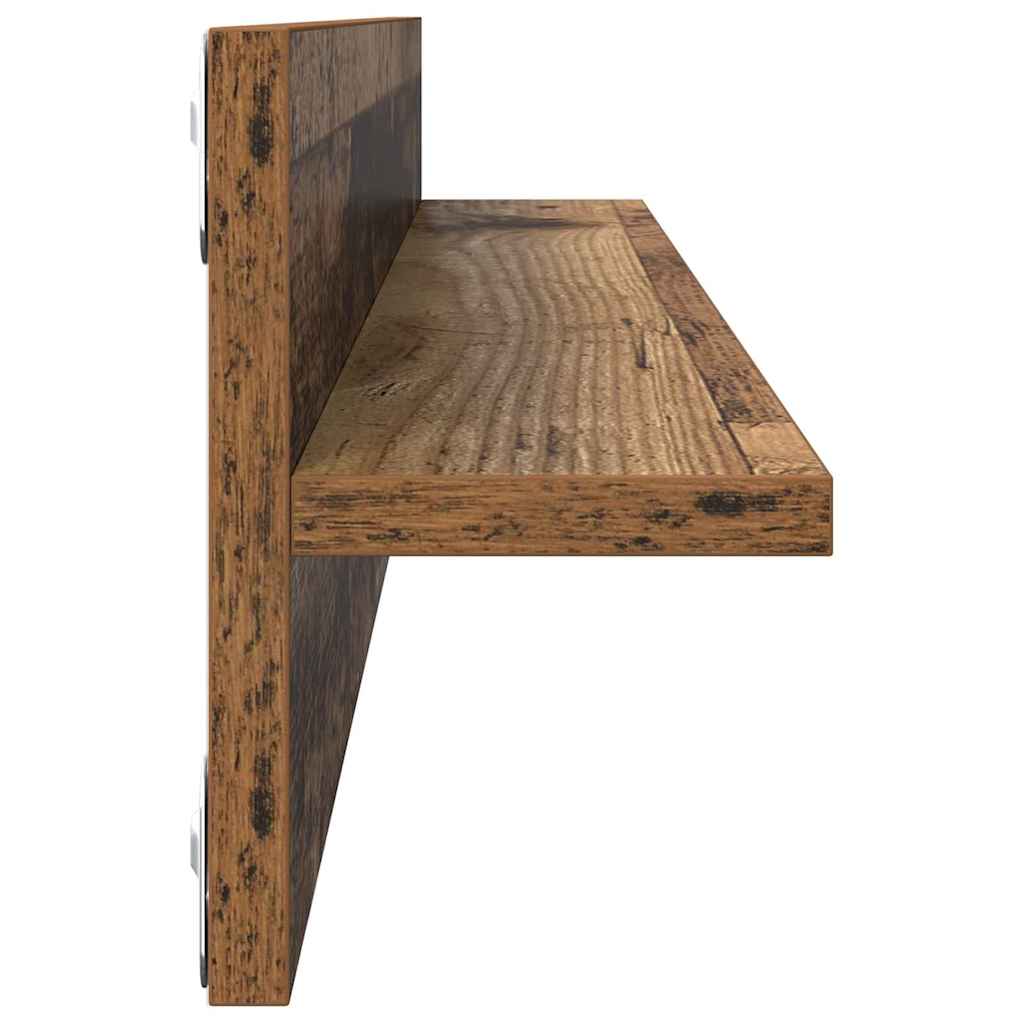 Wandplanken 4 pcs Oud Hout 80 x 11,5 x 18 cm Bewerkt hout is nu te koop bij PeponiXL, paradijselijk wonen!
