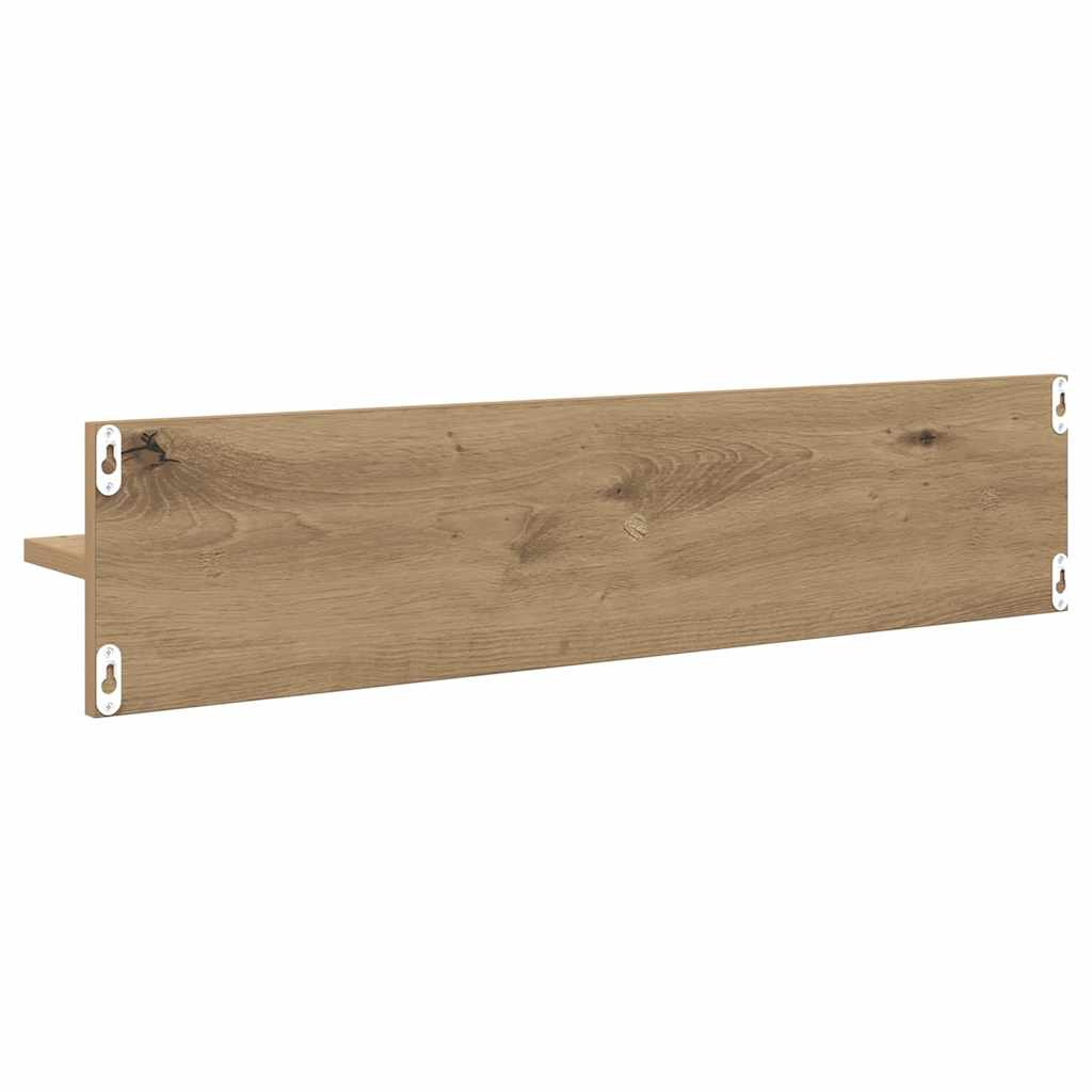 Wandplanken 4 pcs Artisan Eiken 80 x 11,5 x 18 cm Bewerkt hout is nu te koop bij PeponiXL, paradijselijk wonen!