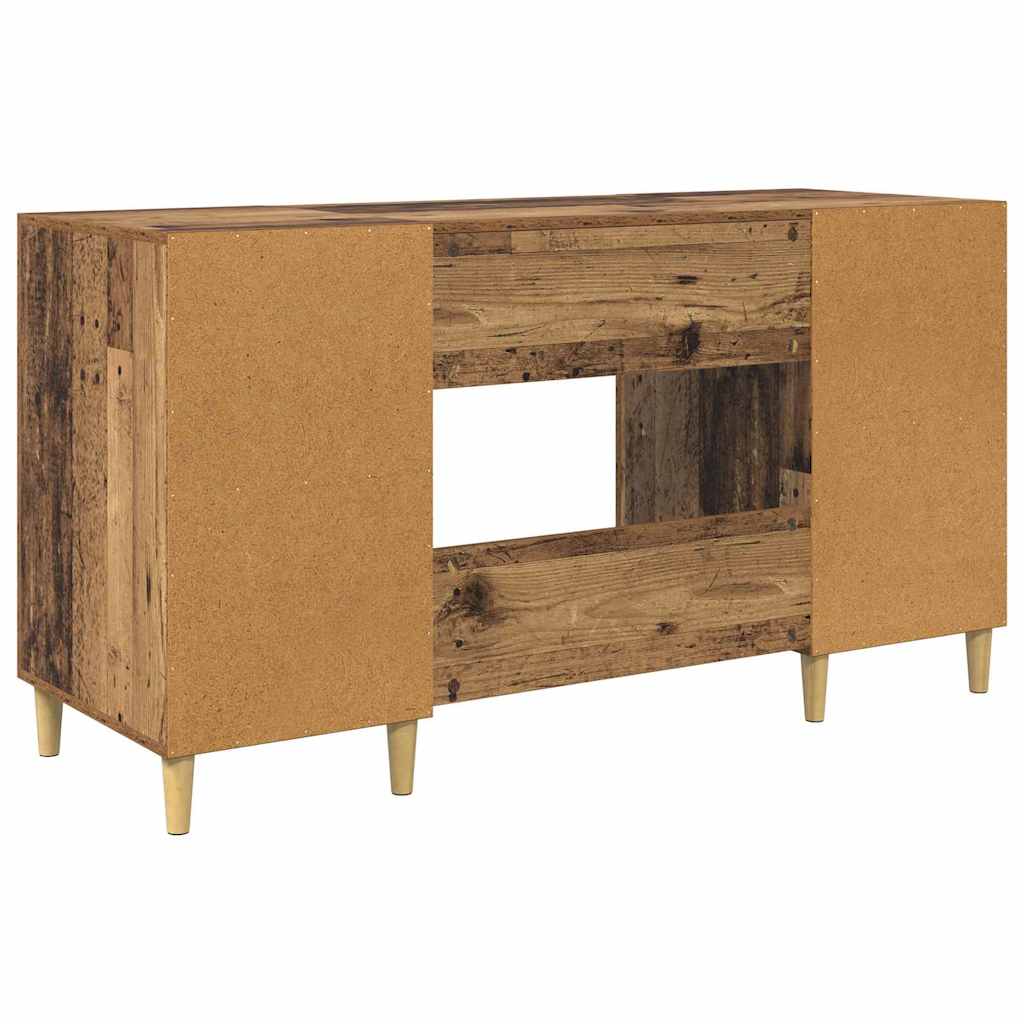 Bureau met plank Oud Hout 140 x 50 x 75 cm Bewerkt hout is nu te koop bij PeponiXL, paradijselijk wonen!