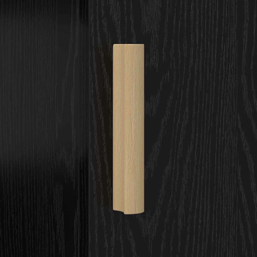 Bureau met plank Zwart Eiken 140 x 50 x 75 cm Bewerkt hout is nu te koop bij PeponiXL, paradijselijk wonen!