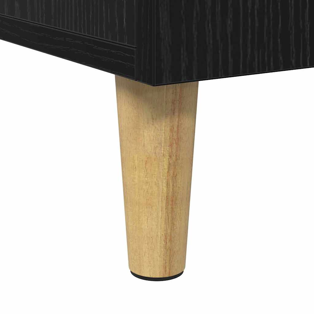 Bureau met plank Zwart Eiken 140 x 50 x 75 cm Bewerkt hout is nu te koop bij PeponiXL, paradijselijk wonen!