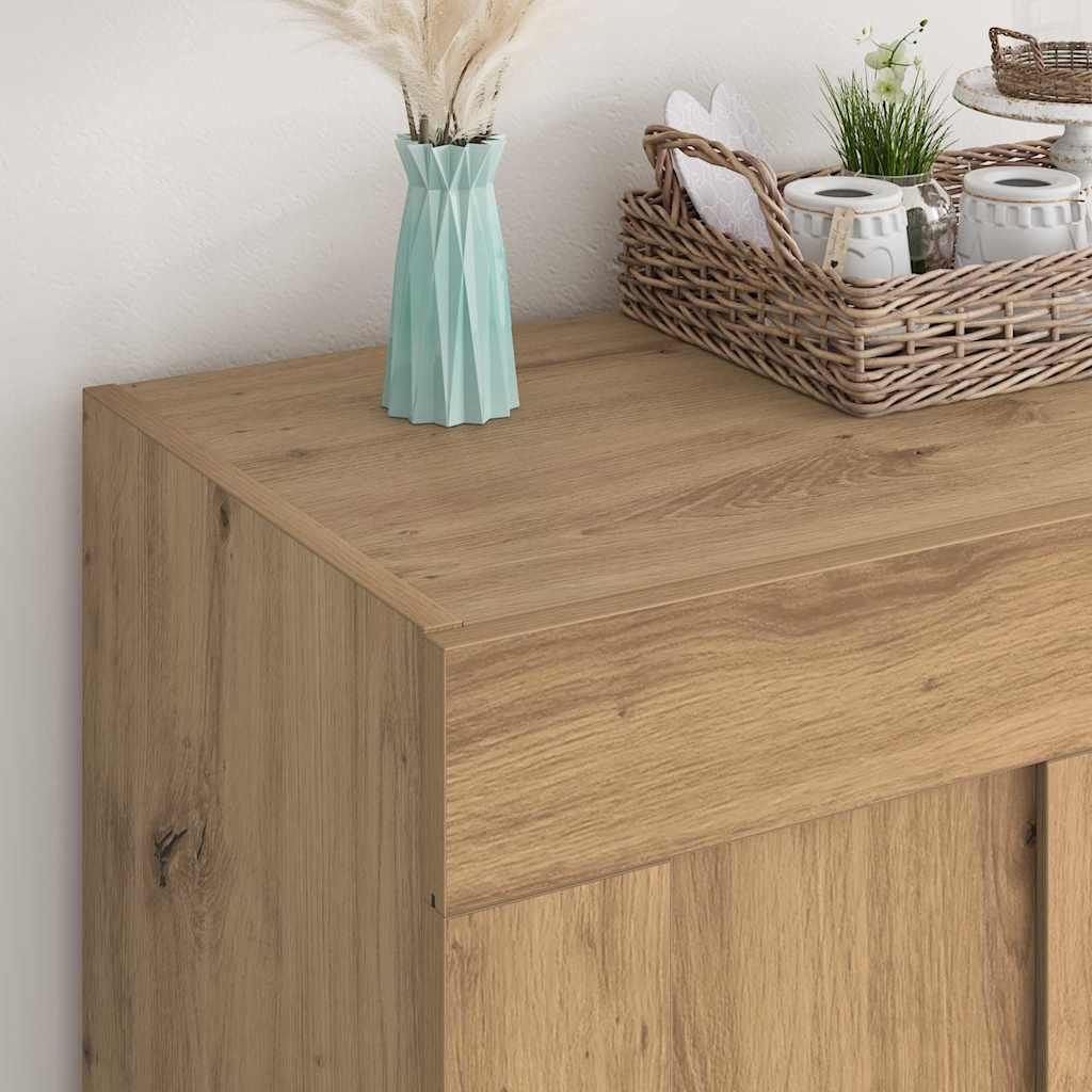 Dressoir Artisan Eiken 69,5 x 34 x 90 cm Bewerkt hout is nu te koop bij PeponiXL, paradijselijk wonen!