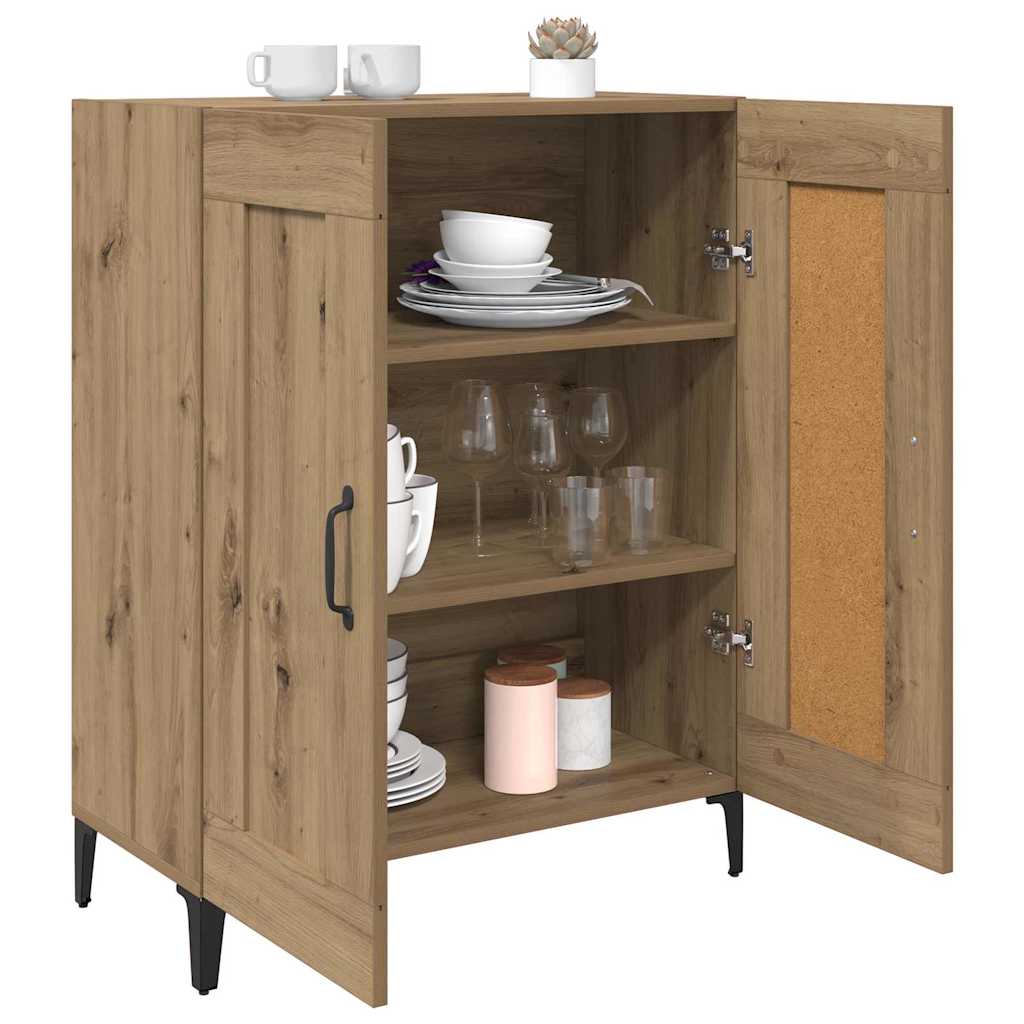 Dressoir Artisan Eiken 69,5 x 34 x 90 cm Bewerkt hout is nu te koop bij PeponiXL, paradijselijk wonen!