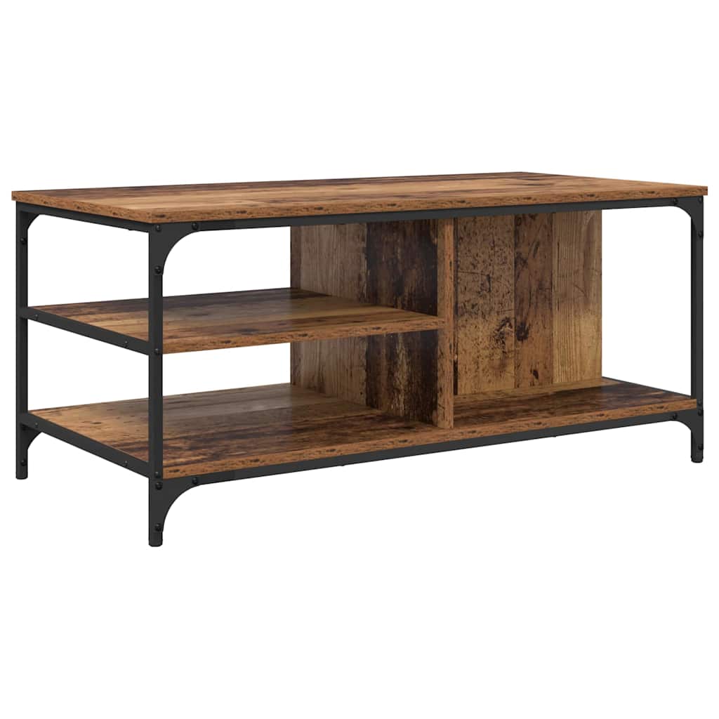 Salontafel Oud Hout 100 x 50 x 45 cm Bewerkt hout is nu te koop bij PeponiXL, paradijselijk wonen!