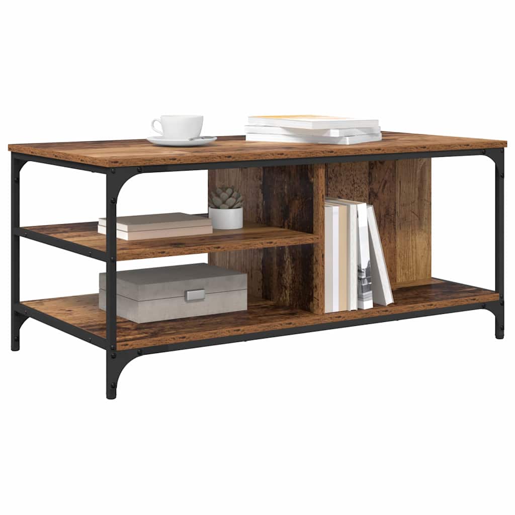 Salontafel Oud Hout 100 x 50 x 45 cm Bewerkt hout is nu te koop bij PeponiXL, paradijselijk wonen!