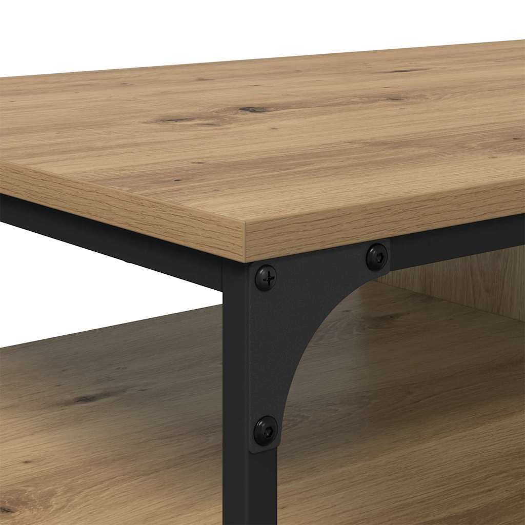Salontafel Artisan Eiken 100 x 50 x 45 cm Bewerkt hout is nu te koop bij PeponiXL, paradijselijk wonen!