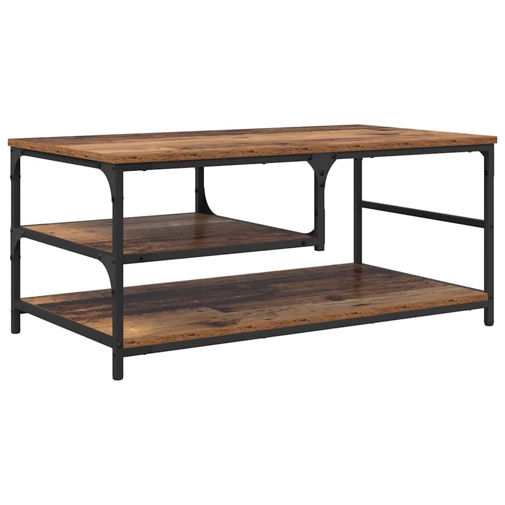 Salontafel Oud Hout 90 x 49 x 40 cm Bewerkt hout is nu te koop bij PeponiXL, paradijselijk wonen!