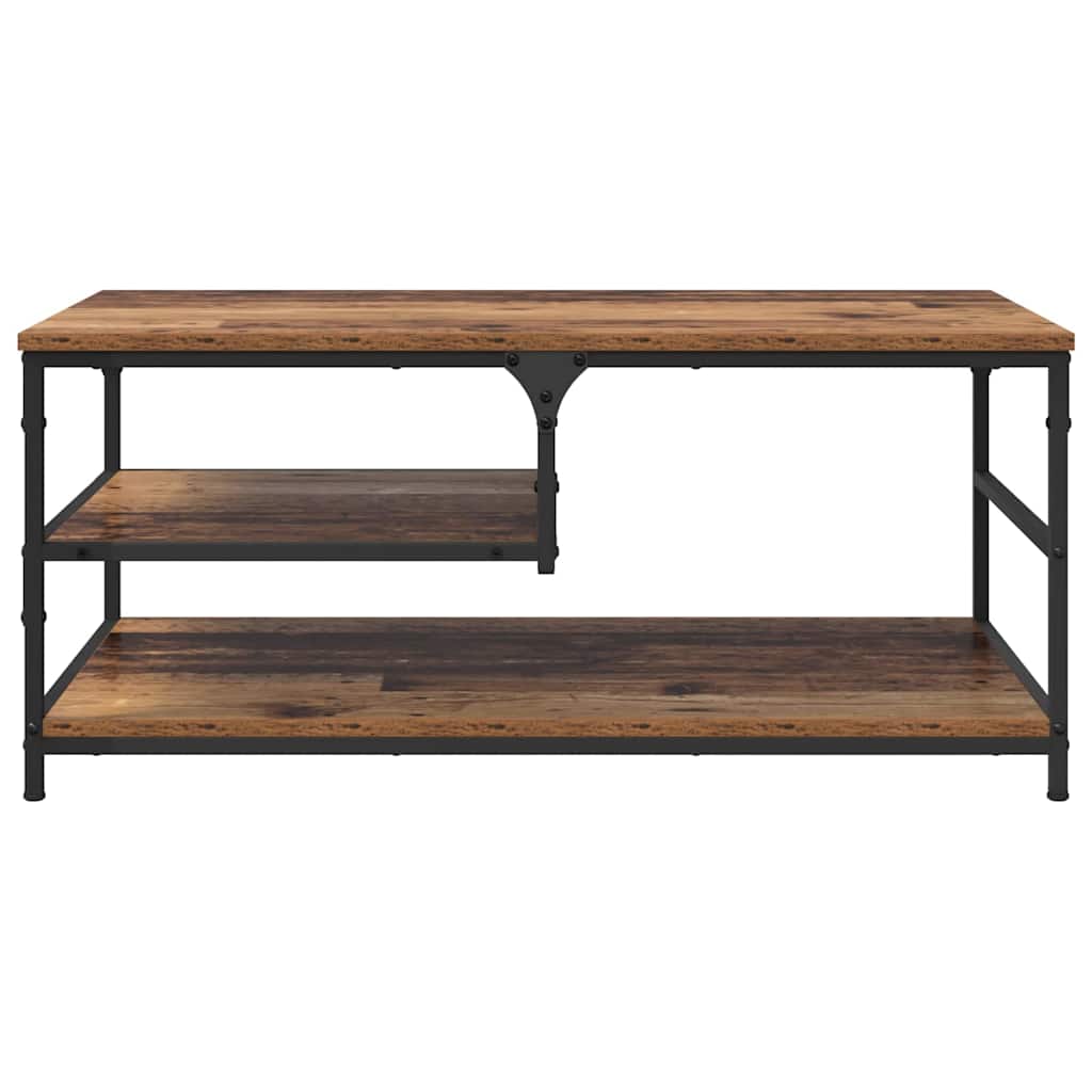 Salontafel Oud Hout 90 x 49 x 40 cm Bewerkt hout is nu te koop bij PeponiXL, paradijselijk wonen!