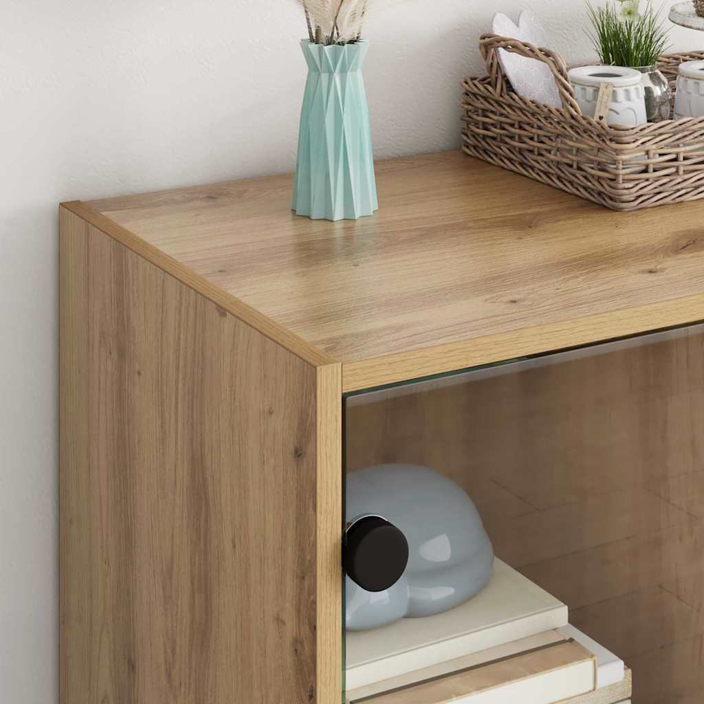 Bijzetkast Artisan Eiken 68 x 37 x 75,5 cm Bewerkt hout is nu te koop bij PeponiXL, paradijselijk wonen!