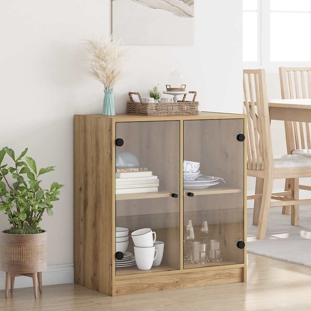 Bijzetkast Artisan Eiken 68 x 37 x 75,5 cm Bewerkt hout is nu te koop bij PeponiXL, paradijselijk wonen!