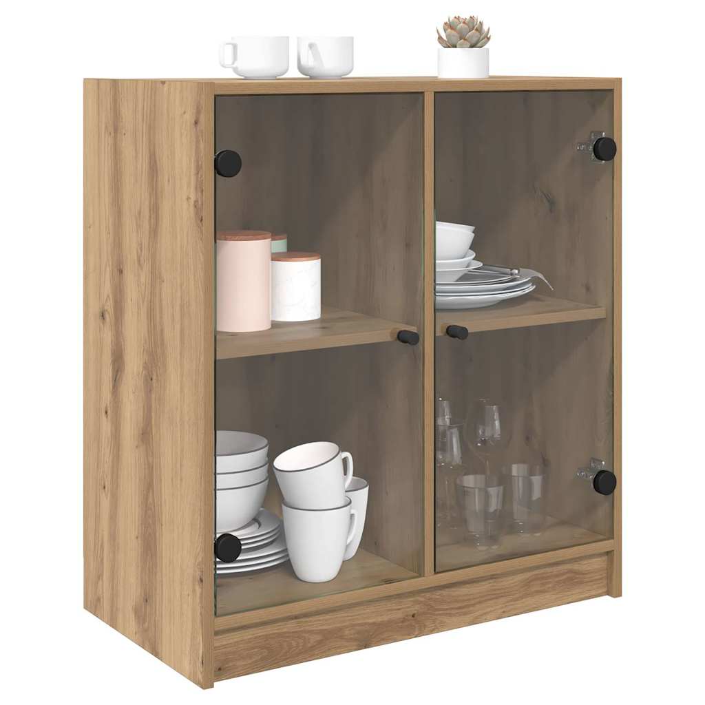 Bijzetkast Artisan Eiken 68 x 37 x 75,5 cm Bewerkt hout is nu te koop bij PeponiXL, paradijselijk wonen!