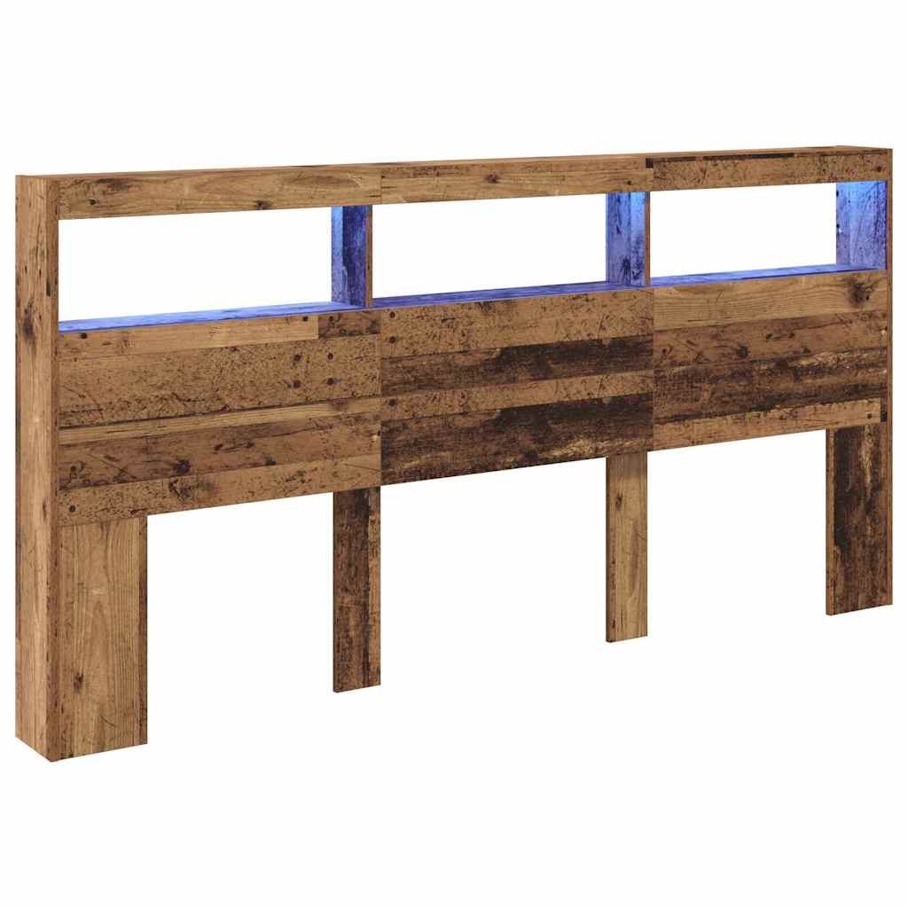 Hoofdbord met plank Oud Hout 200 x 17 x 102 cm Bewerkt hout is nu te koop bij PeponiXL, paradijselijk wonen!