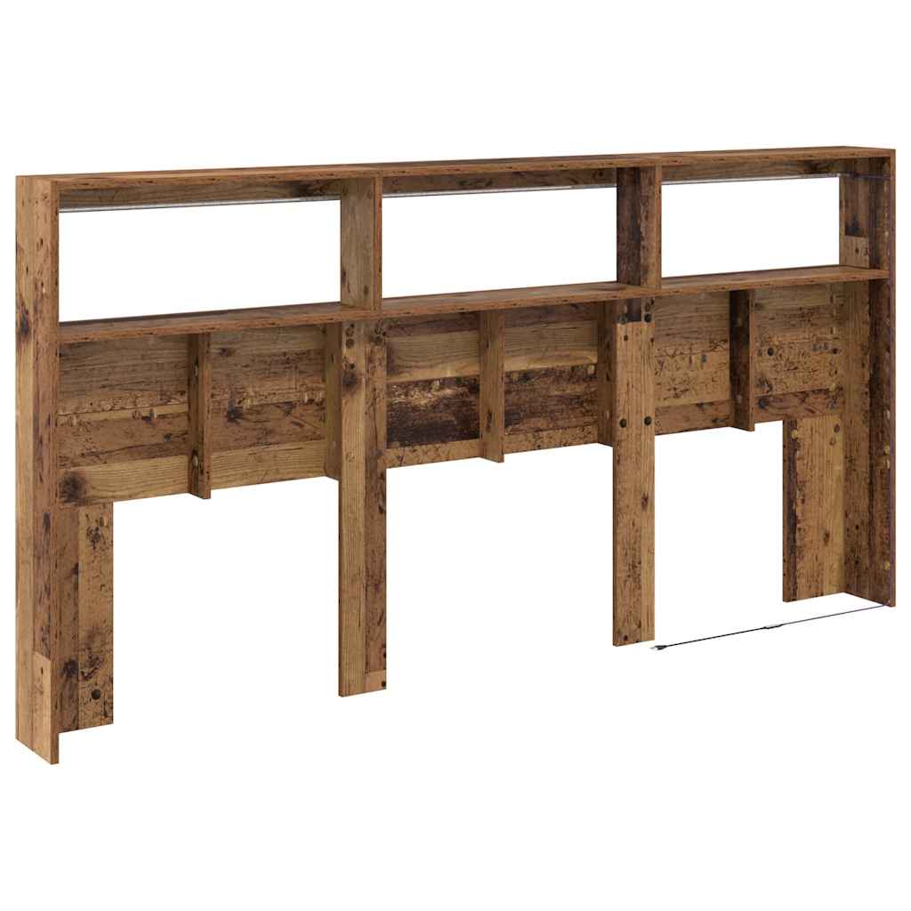 Hoofdbord met plank Oud Hout 200 x 17 x 102 cm Bewerkt hout is nu te koop bij PeponiXL, paradijselijk wonen!