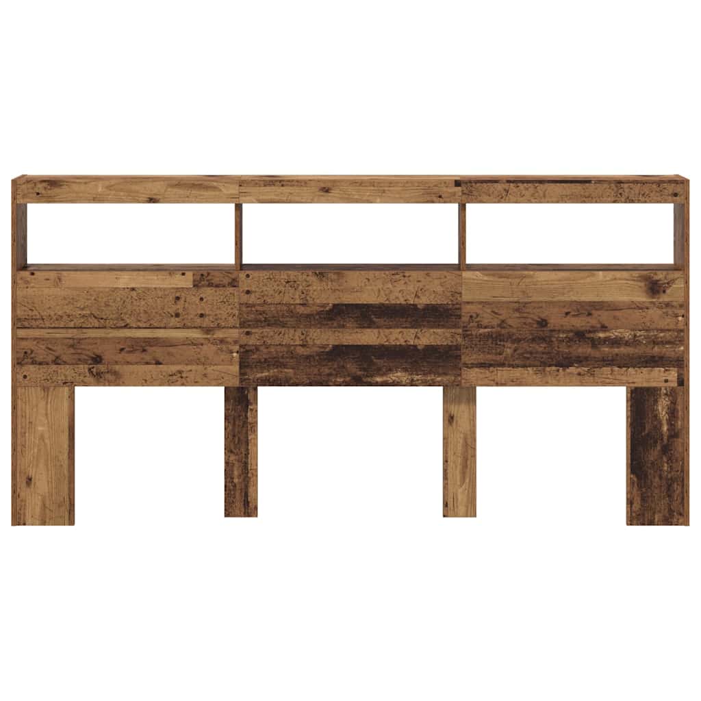 Hoofdbord met plank Oud Hout 200 x 17 x 102 cm Bewerkt hout is nu te koop bij PeponiXL, paradijselijk wonen!