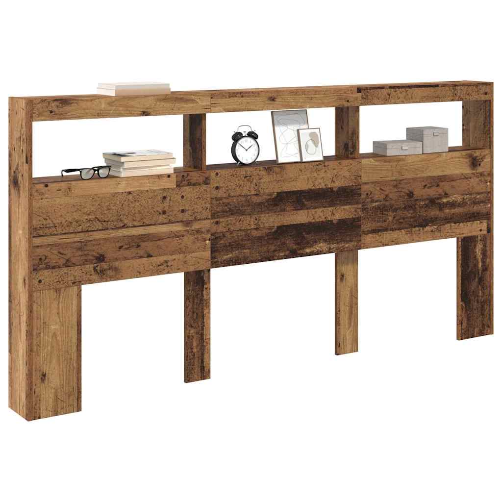 Hoofdbord met plank Oud Hout 200 x 17 x 102 cm Bewerkt hout is nu te koop bij PeponiXL, paradijselijk wonen!