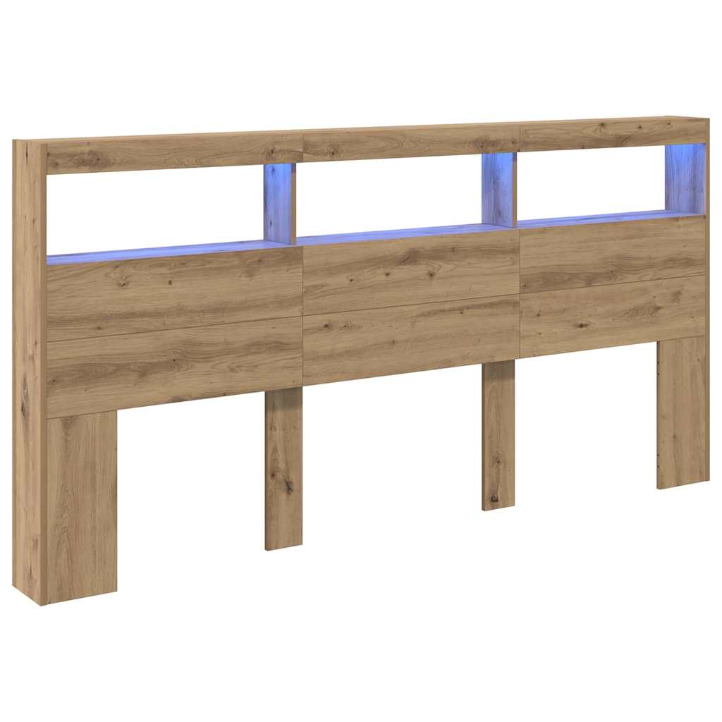 Hoofdbord Artisan Eiken 200 x 17 x 102 cm Bewerkt hout is nu te koop bij PeponiXL, paradijselijk wonen!