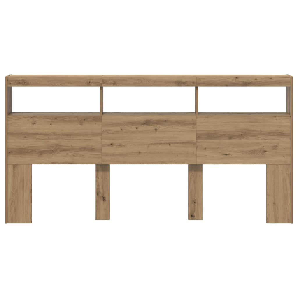 Hoofdbord Artisan Eiken 200 x 17 x 102 cm Bewerkt hout is nu te koop bij PeponiXL, paradijselijk wonen!