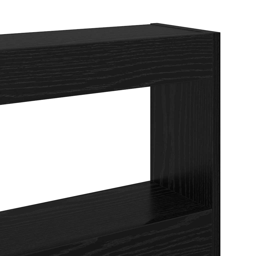 Hoofdbord met plank Zwart Eiken 200 x 17 x 102 cm Bewerkt hout is nu te koop bij PeponiXL, paradijselijk wonen!