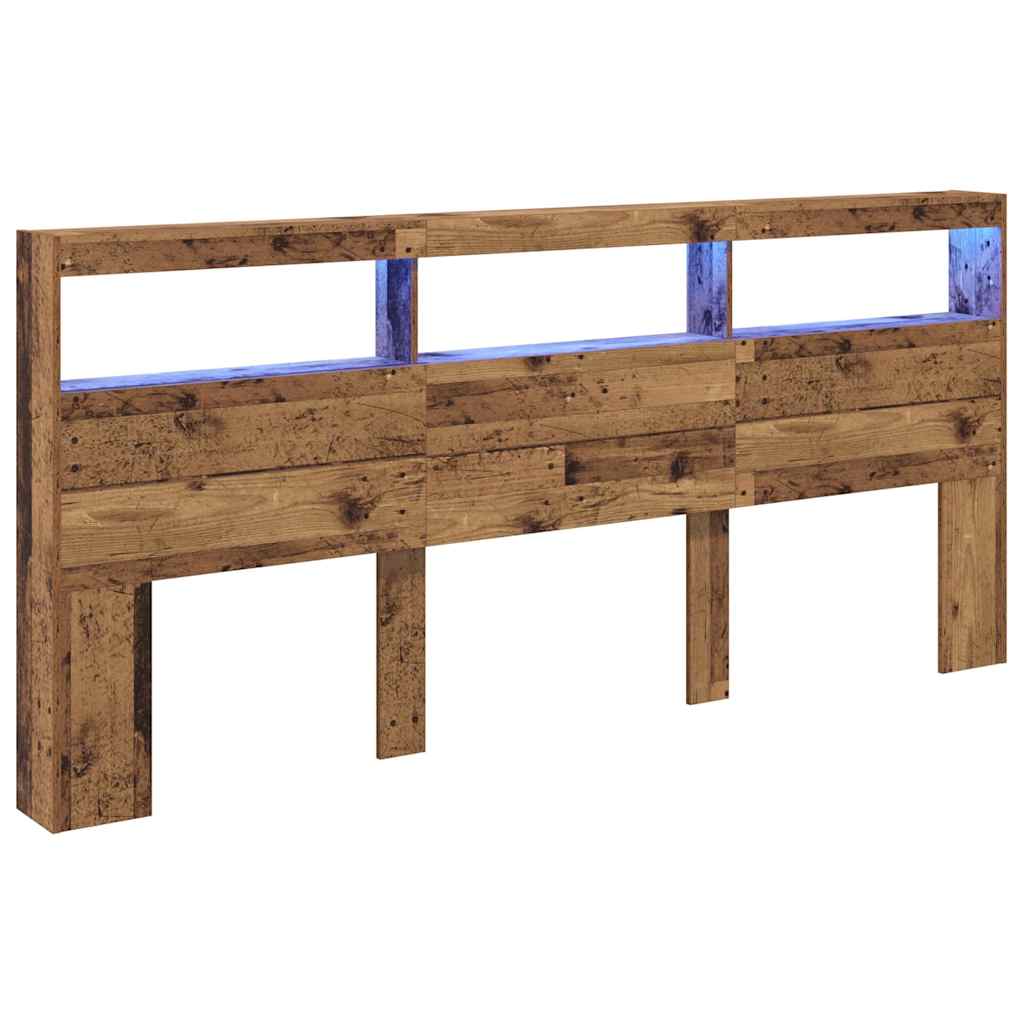 Hoofdbord met plank Oud Hout 220 x 17 x 102 cm Bewerkt hout is nu te koop bij PeponiXL, paradijselijk wonen!