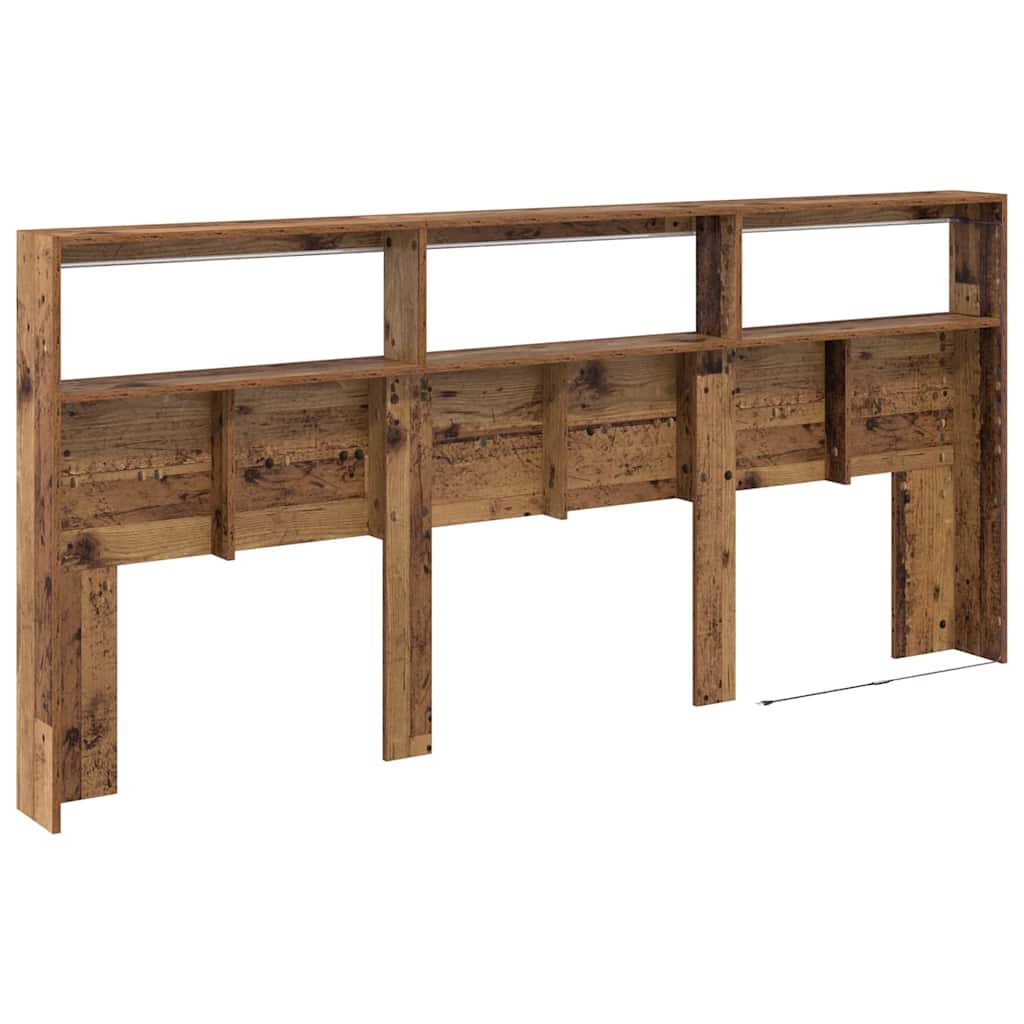 Hoofdbord met plank Oud Hout 220 x 17 x 102 cm Bewerkt hout is nu te koop bij PeponiXL, paradijselijk wonen!