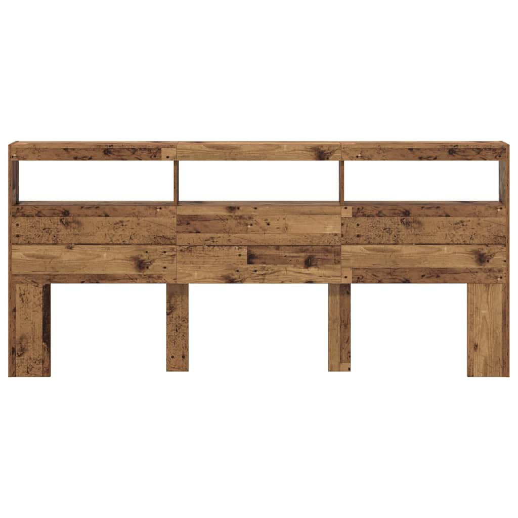 Hoofdbord met plank Oud Hout 220 x 17 x 102 cm Bewerkt hout is nu te koop bij PeponiXL, paradijselijk wonen!